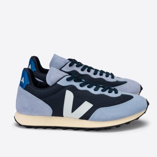 Veja Rio Branco Alveomesh Mens Trainers Blue UK 78459